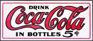 Le premier logo, Coca-Cola